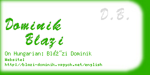 dominik blazi business card